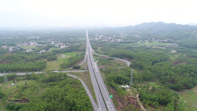 城市乡村高速公路航拍