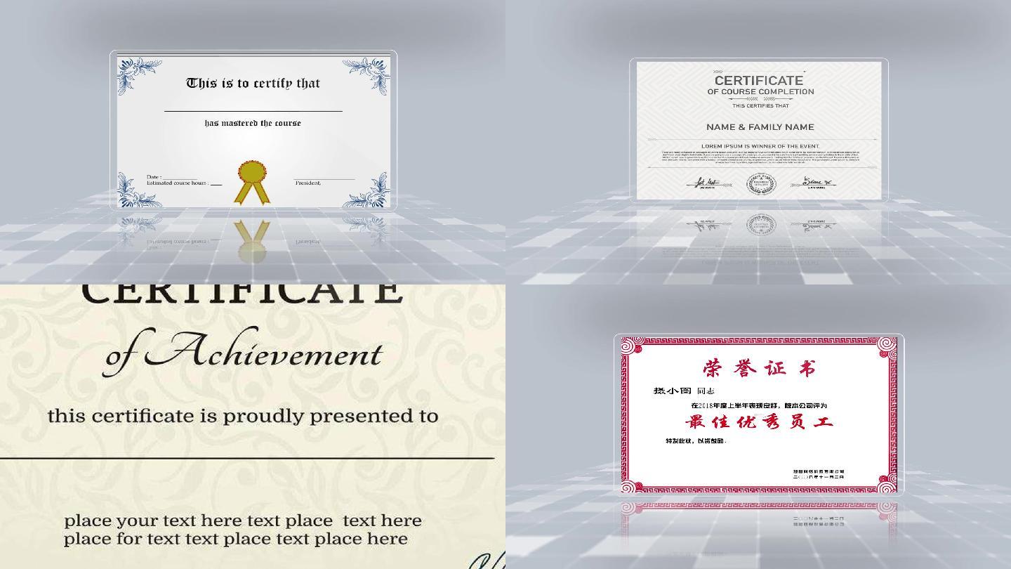 EDIUS企业荣誉证书展示视频模板