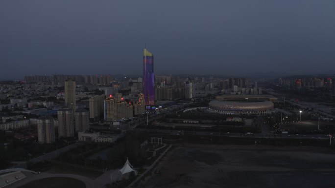 4K-log三门峡国际文博城市夜景