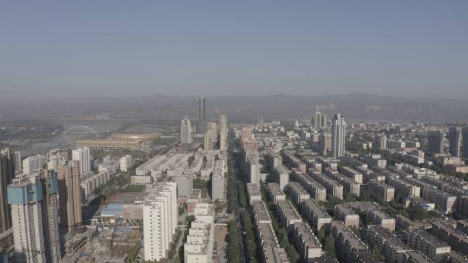 4K-log三门峡市城市航拍