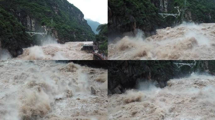 虎跳峡湍流不息气势滚滚大气磅礴河