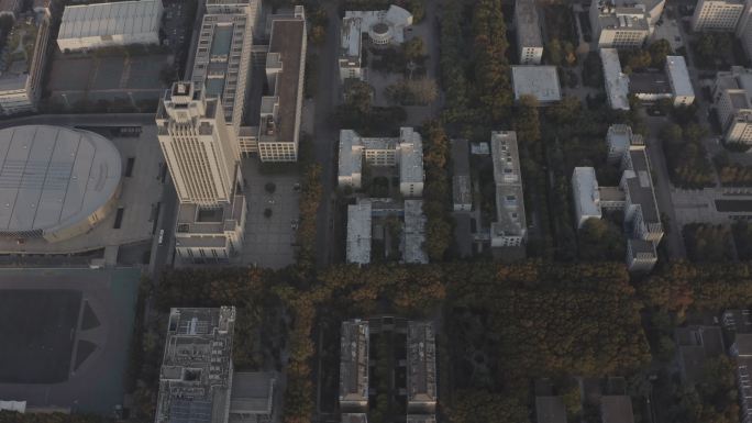 4K-log山东大学中心校区航拍