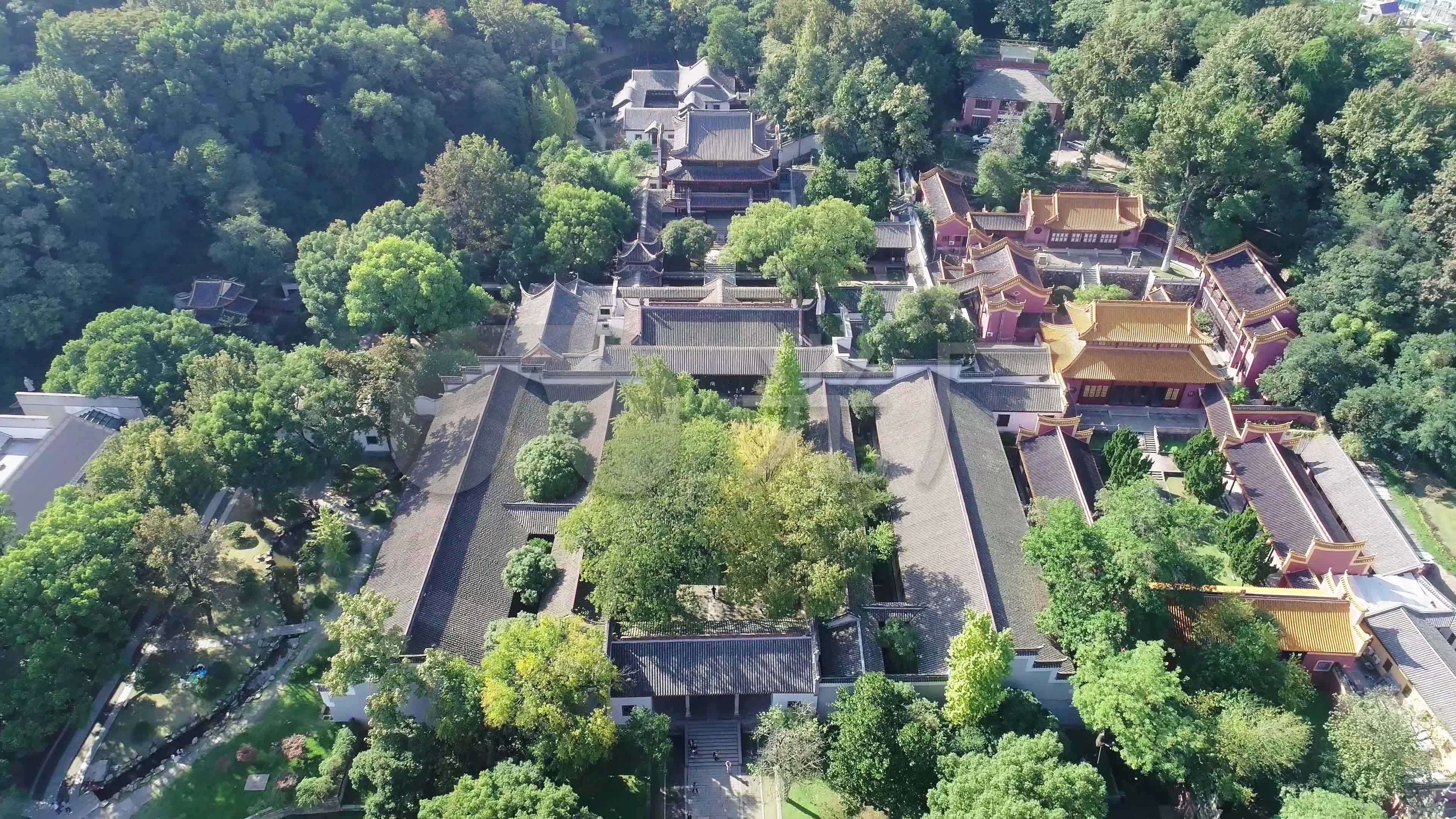 航拍湖南4k超清岳麓书院千年学府湖南大学