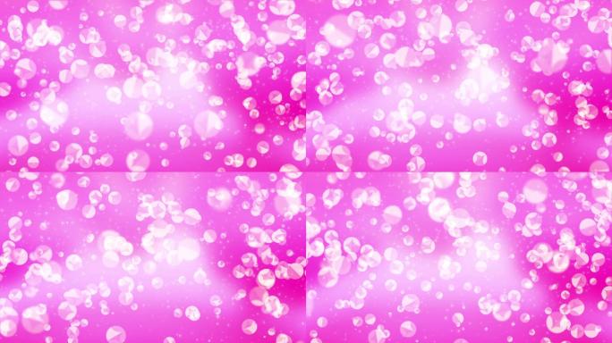 粉色泡泡粒子循环背景