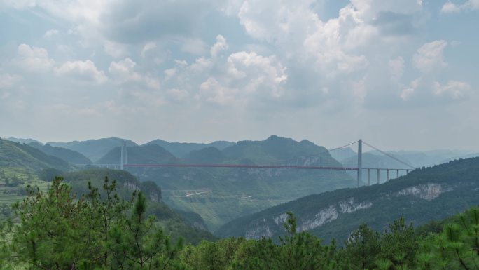 贵州清水河大桥延时摄影