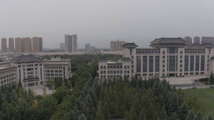 4K-log陕西师范大学航拍