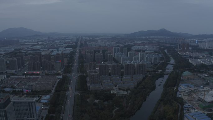 4K-log日照廊架生态广场航拍