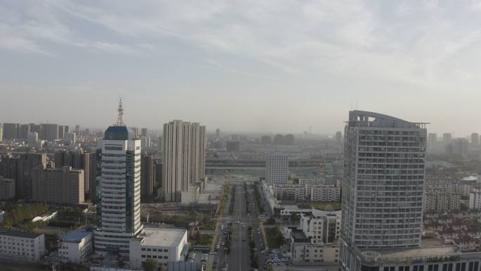 4K-log日照城市大景交通道路