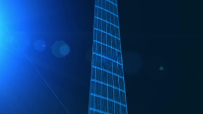 蓝色光线吉他素材