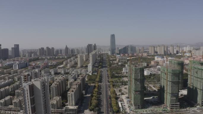 4K-log日照城市大景航拍