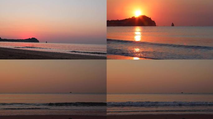 美丽海滩日出东方海岸日出夕阳海滩