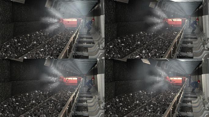 煤矿挖煤智能挖煤三维素材煤炭煤
