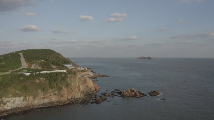 4K-log威海荣成海岛成山头航拍