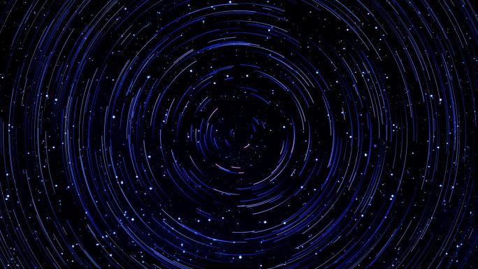 蓝色线条星轨粒子光斑