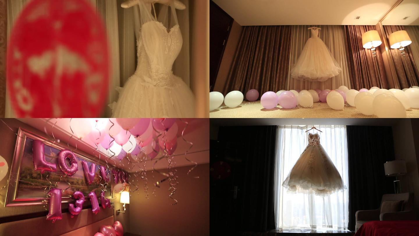 婚纱、婚礼布置、酒店婚房、空镜