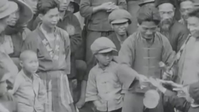 30年代台湾街头人群一组
