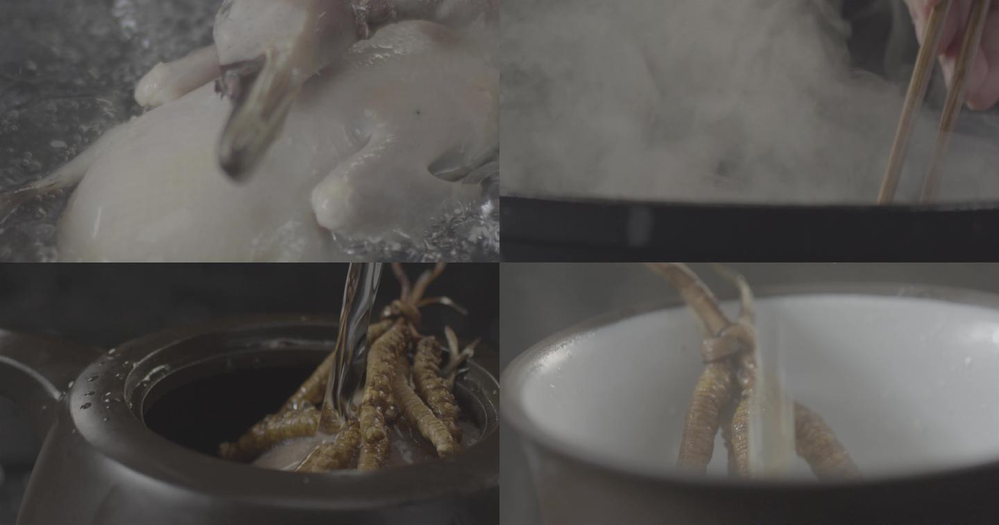 水鸭汤粤菜4k原始美食素材