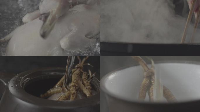 水鸭汤粤菜4k原始美食素材
