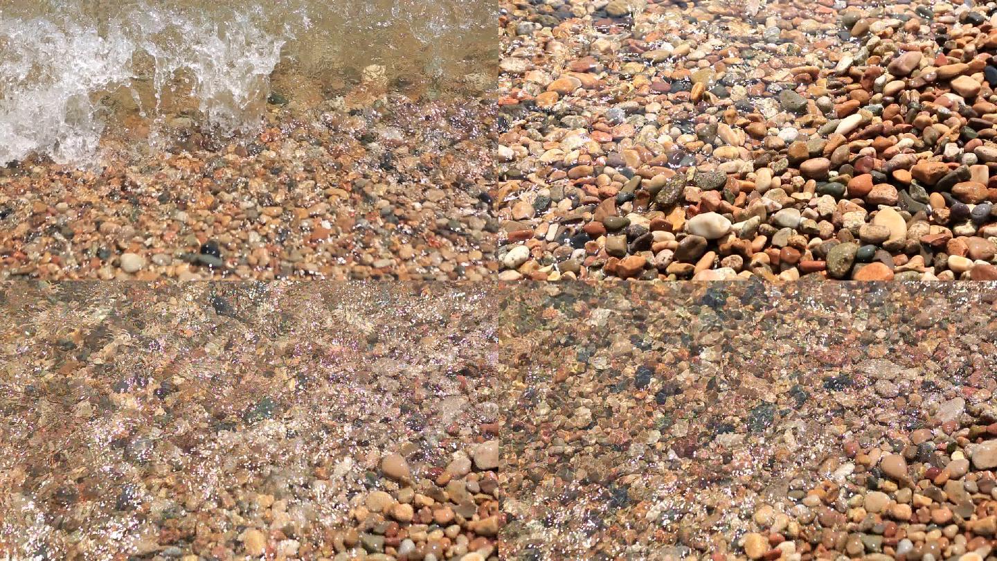 鹅卵石、海边、海浪、小石头、小石子