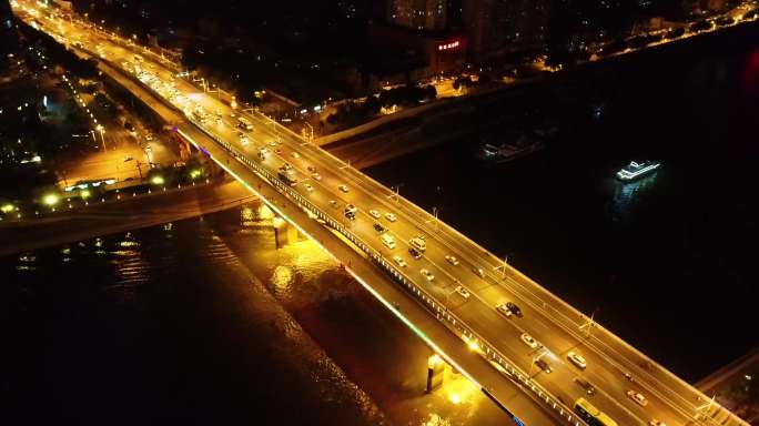 【航拍】武汉江汉桥夜景