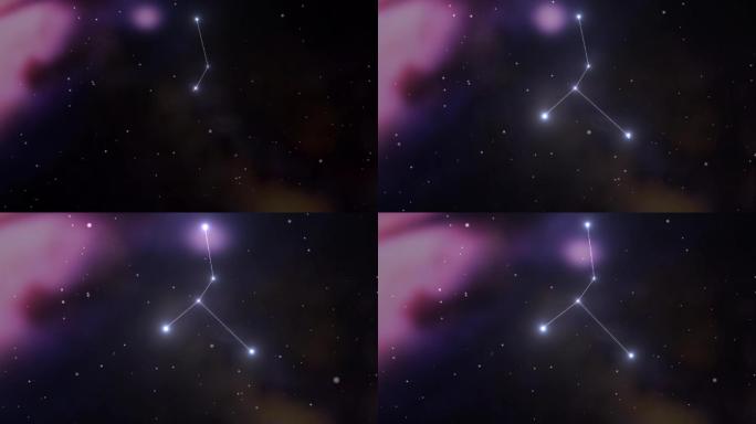 十二星座巨蟹座主恒星连线动画