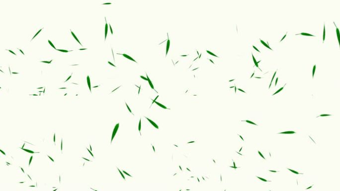 带透明通道中国风唯美绿色竹叶飘视频素材