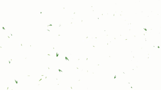 带透明通道中国风唯美绿色竹叶飘视频素材