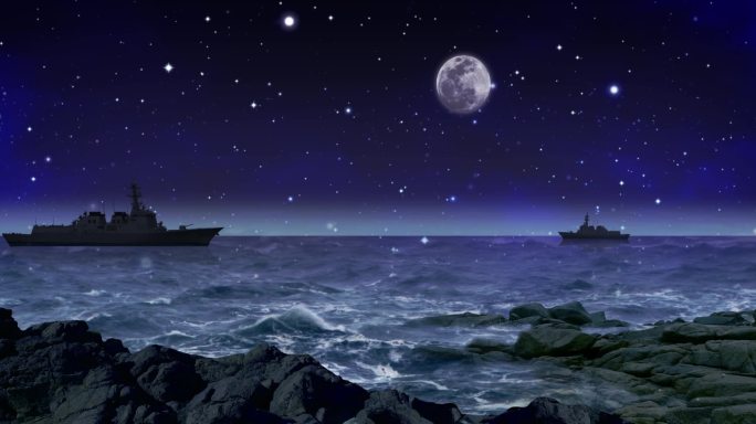 大海之歌LED背景夜晚（循环）