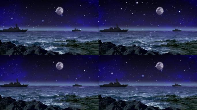 大海之歌LED背景夜晚（循环）