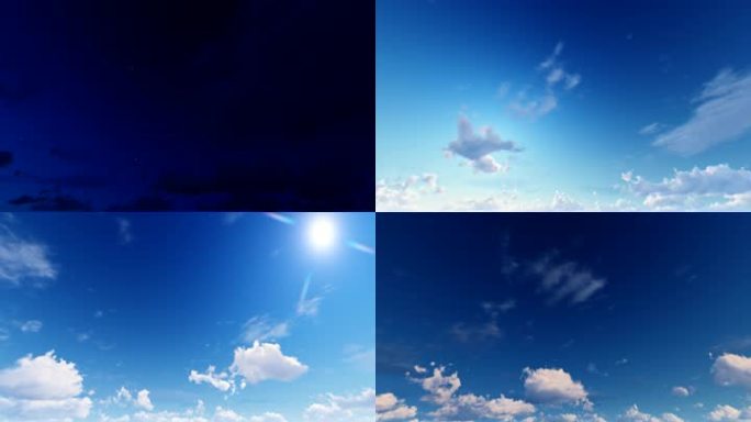 白云，风云变化，延时拍摄，日出，日落