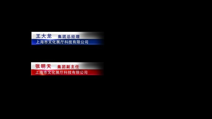 企业政府汇报人物介绍人名条字幕ae模板