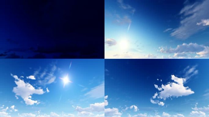 白云，风云变化，延时拍摄，日出，日落