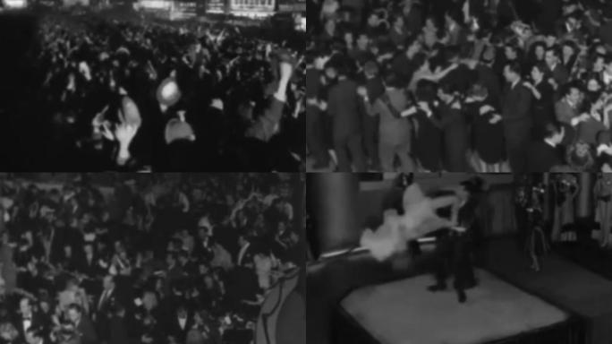 40年代纽约时代广场新年钟声