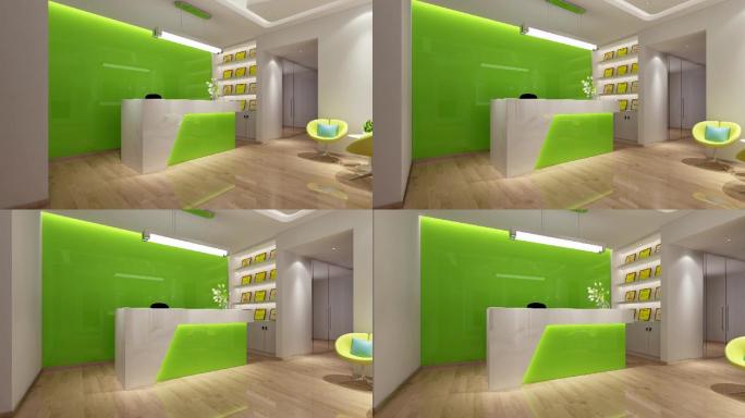 3D动画-办公室大堂前台-022