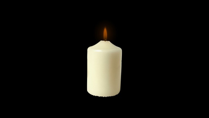 蜡烛烛火烛光白蜡烛带通道