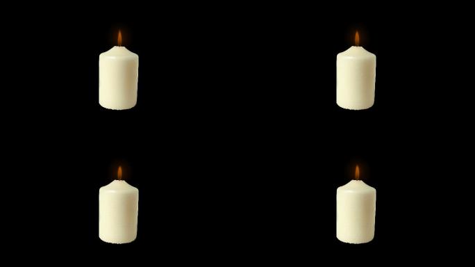蜡烛烛火烛光白蜡烛带通道