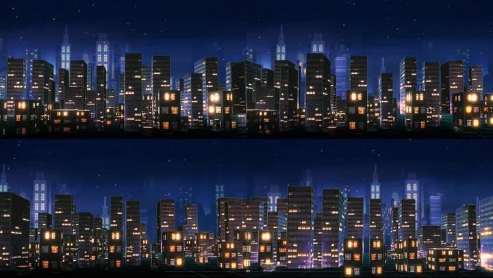 城市楼房夜景