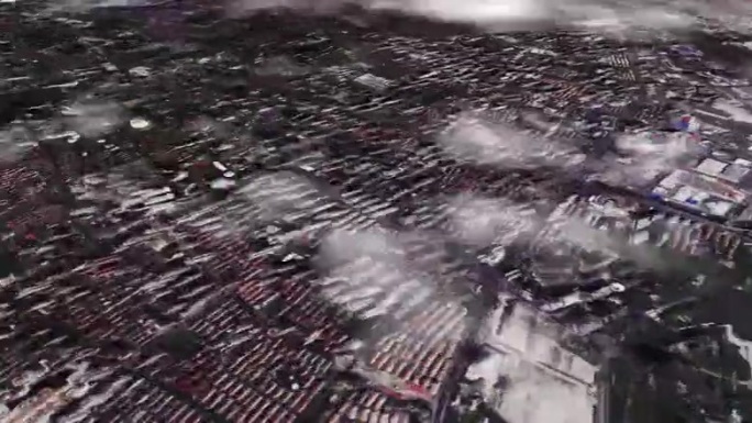 上海市6亿像素卫星图分析鸟瞰上海市