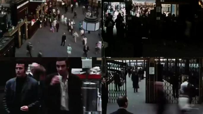 延时摄影70年代地铁交通网