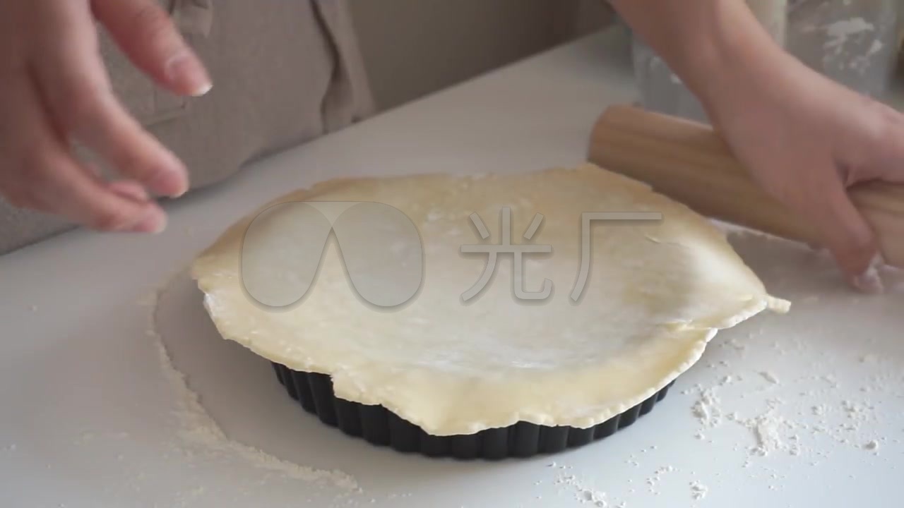蛋挞皮入模美食教程视频_1280X720_高清视频