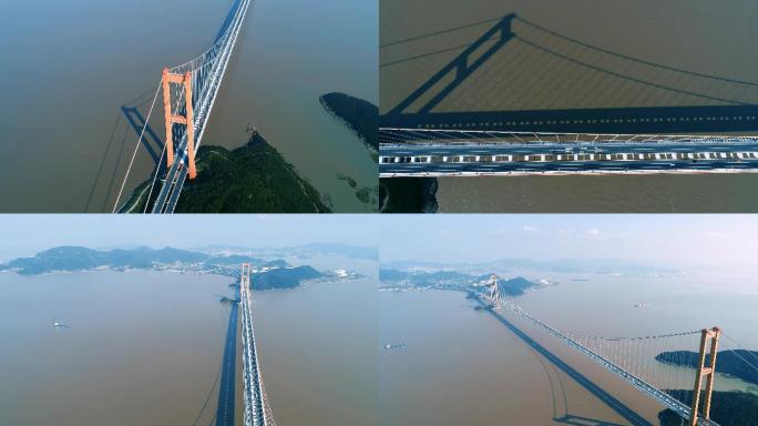 航拍舟山跨海大桥杭州湾跨海大桥
