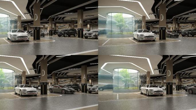 3D地下停车场