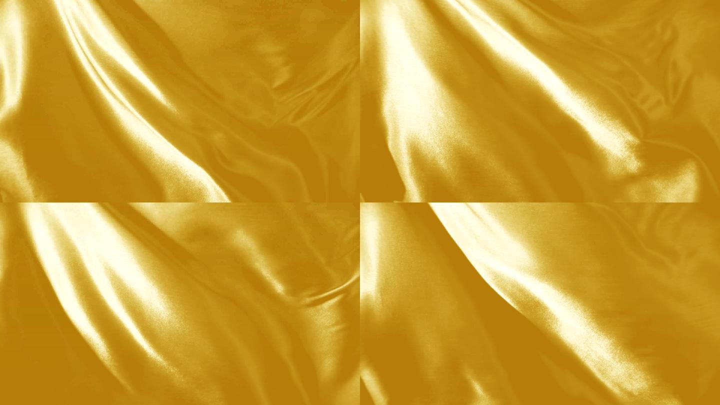 金色绸布飘动（无缝循环）