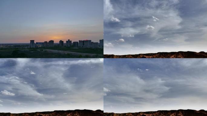 4K戈壁摊阿拉善的天空延时摄影（可商用）