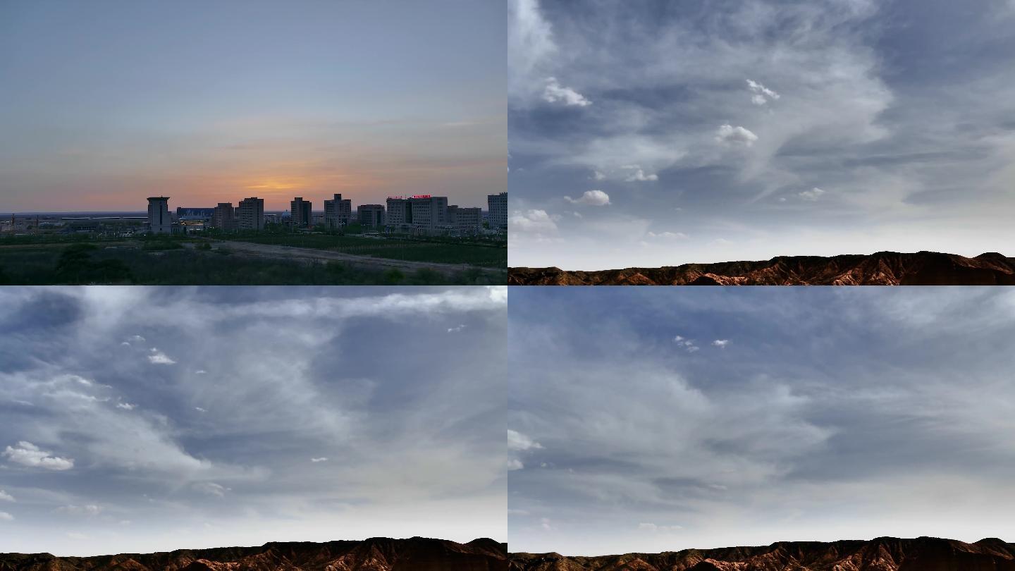 4K戈壁摊阿拉善的天空延时摄影（可商用）