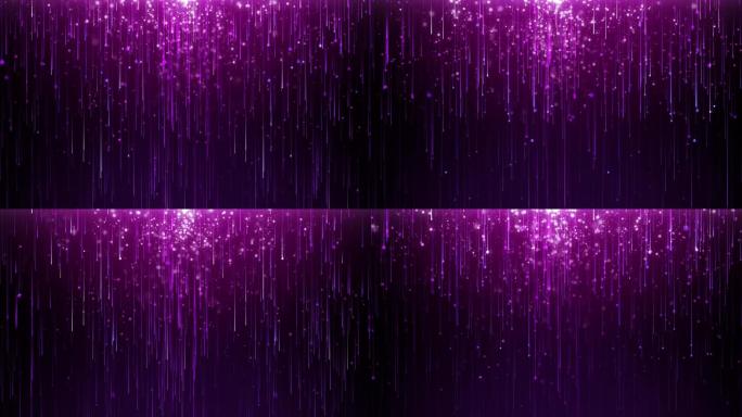 紫色浪漫粒子雨下落舞台背景循环