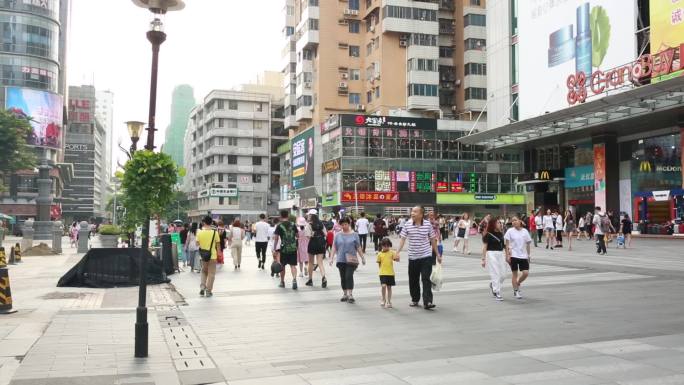 广州北京路步行街广百新翼门口延迟视频