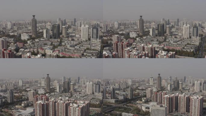 4K-log济南城市大景航拍
