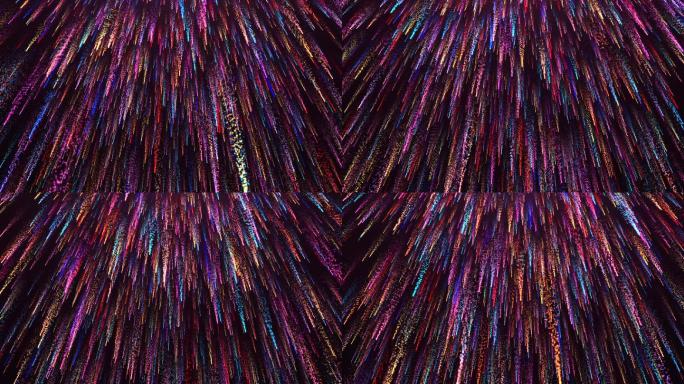 4k彩色光线雨粒子背景