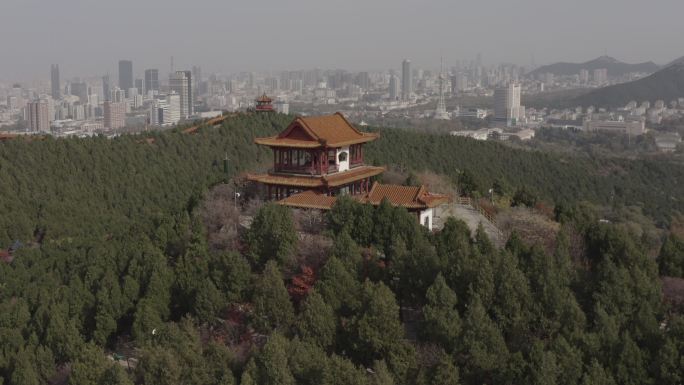 4K-log济南英雄山航拍